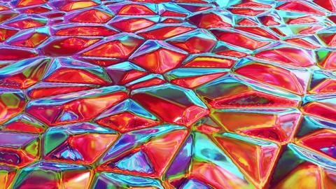 3d render. Liquid pattern like waves. 3D stylish abstract iridescent bg of wavy Stock Illustration