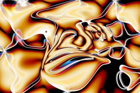 3d render. liquid pattern like waves. 3d stylish abstract iridescent backgr.. Stock Photos