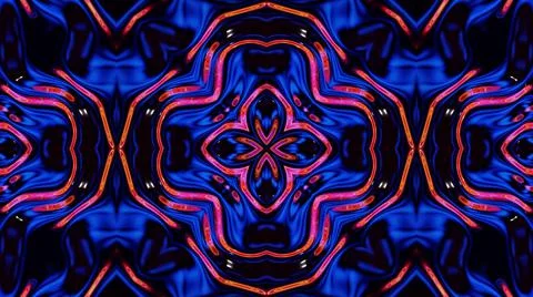 3d render. Liquid wavy pattern like kaleidoscope multicolored waves. 3D stylish Stock Illustration