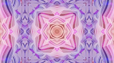 3d render. Liquid wavy pattern like kaleidoscope multicolored waves. 3D stylish Stock Illustration