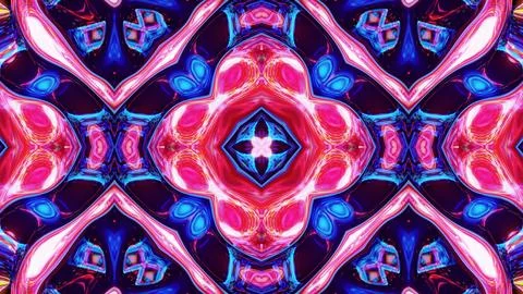 3d render. Liquid wavy pattern like kaleidoscope multicolored waves. 3D stylish Stock Illustration