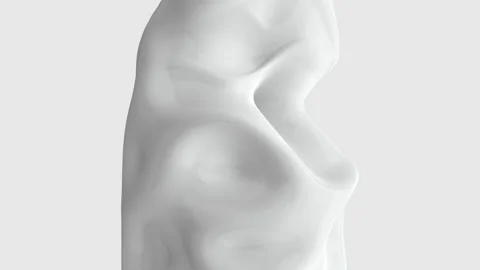 3D render of liquid white surface like milk, 4K abstract animation Stock Footage 221758755