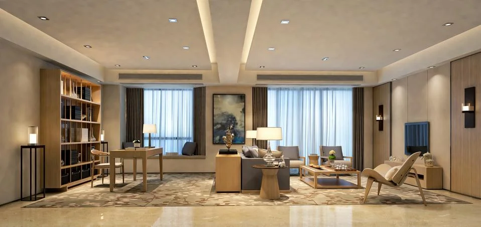 3D Render of Living Room イラスト素材