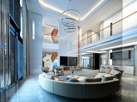 3d Render of Living Room Illustrazione stock
