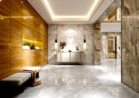 3d Render of Living Room Illustrazione stock