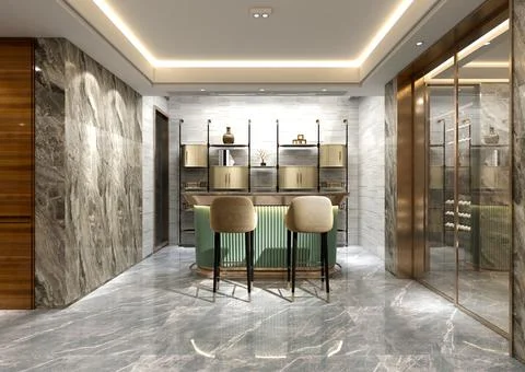 3d Render of Living Room Illustrazione stock