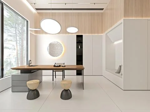 3d Render of Living Room Illustrazione stock