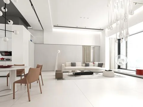 3d Render of Living Room Illustrazione stock