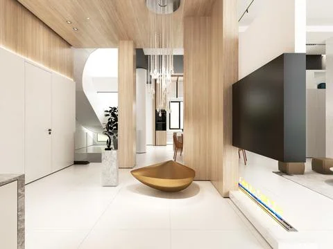 3d Render of Living Room Illustrazione stock