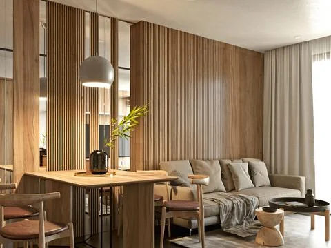 3d Render of Living Room イラスト素材