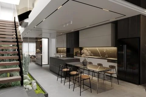 3d Render of Living Room Illustrazione stock