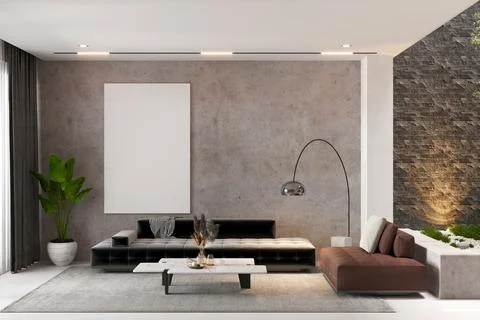 3d Render of Living Room Illustrazione stock