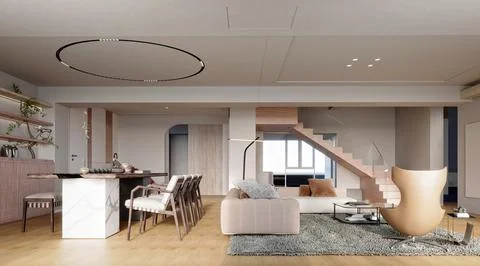 3d Render of Living Room イラスト素材