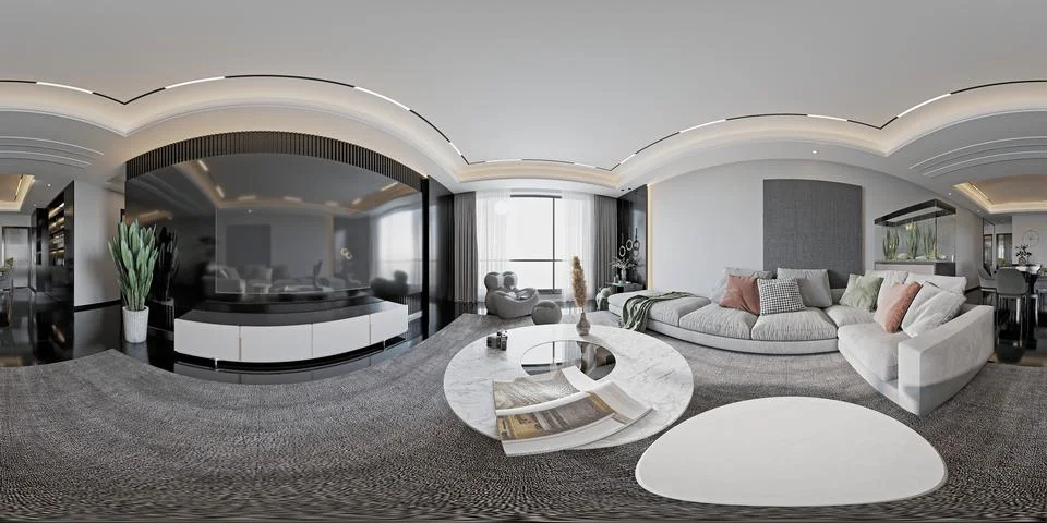 3d Render of Living Room Stock Illustration