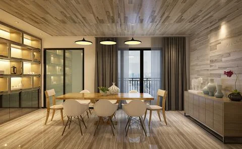 3d Render of Living Room Stock Illustration