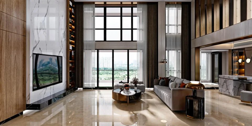 3d Render of Living Room Illustrazione stock