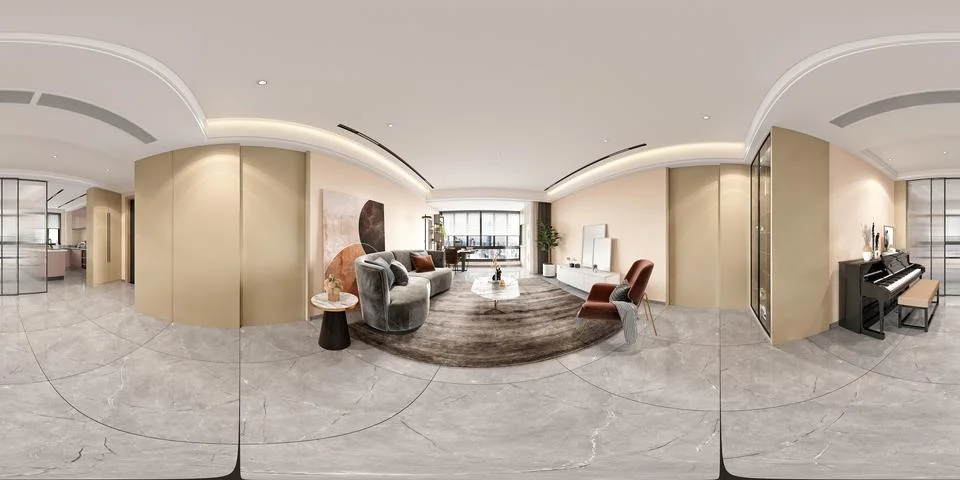 3d Render of Living Room Illustrazione stock