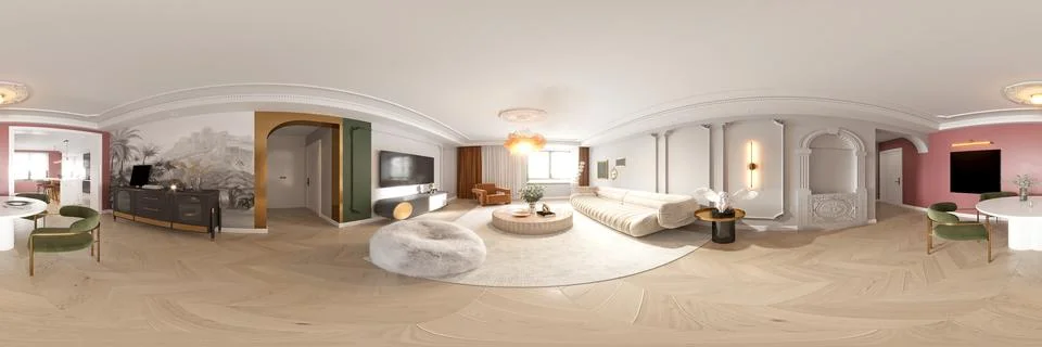 3d Render of Living Room Illustrazione stock
