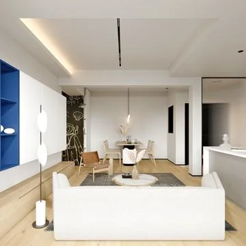 3d Render of Living Room Illustrazione stock