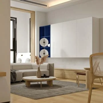 3d Render of Living Room Illustrazione stock