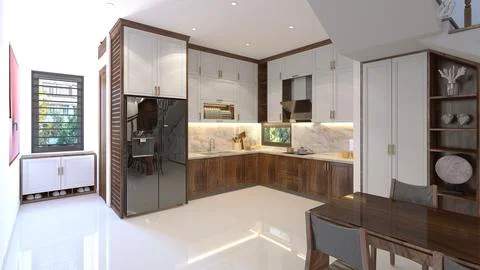 3d Render of Living Room Stock Illustration