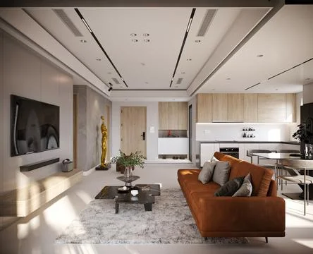 3d Render of Living Room Illustrazione stock