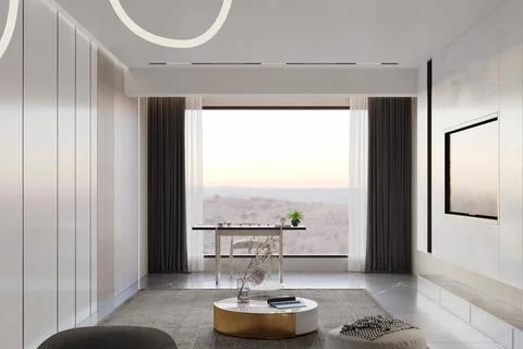 3d Render of Living Room Illustrazione stock