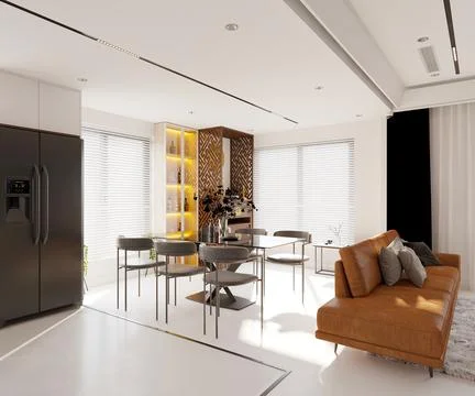 3d Render of Living Room Illustrazione stock