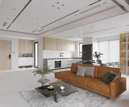 3d Render of Living Room Illustrazione stock