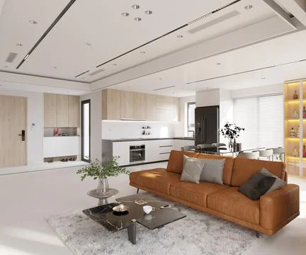 3d Render of Living Room Illustrazione stock