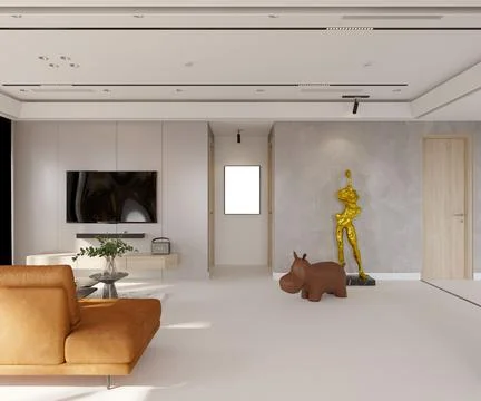 3d Render of Living Room Illustrazione stock