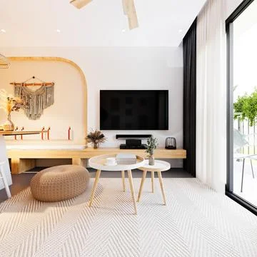 3d Render of Living Room Illustrazione stock
