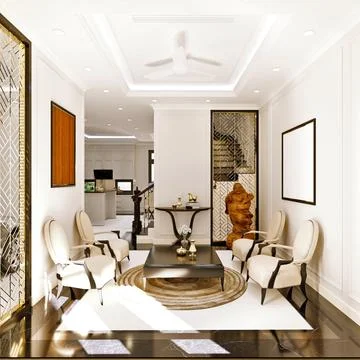 3d Render of Living Room Stock Illustration