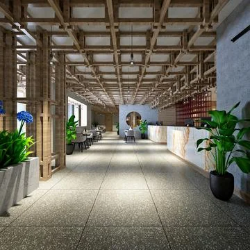 3d Render of Living Room Stock Illustration
