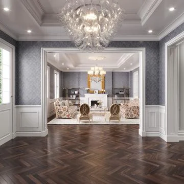 3d Render of Living Room Stock Illustration