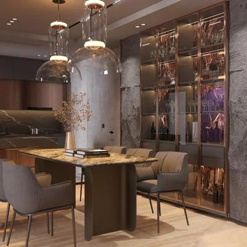 3d Render of Living Room Stock Illustration