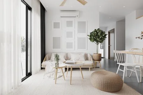 3d Render of Living Room Stock Illustration