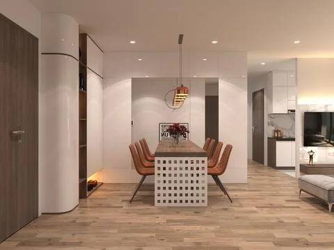 3d Render of Living Room Stock Illustration