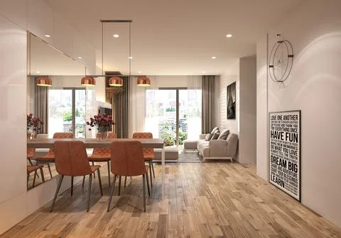 3d Render of Living Room Stock Illustration