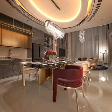 3d Render of Living Room Stock Illustration