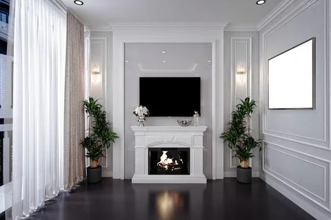 3d Render of Living Room Stock Illustration