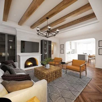 3d Render of Living Room Stock Illustration