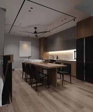 3d Render of Living Room Stock Photos