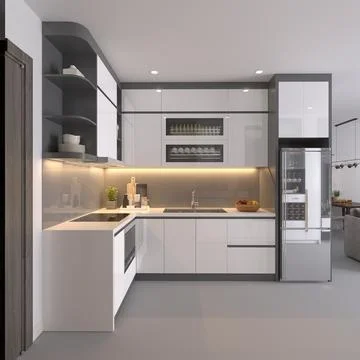 3d Render of Living Room Stock Photos