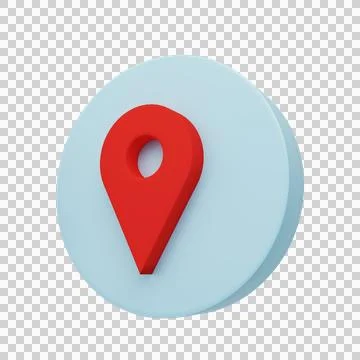 3d render of location icon. Illustrazione stock