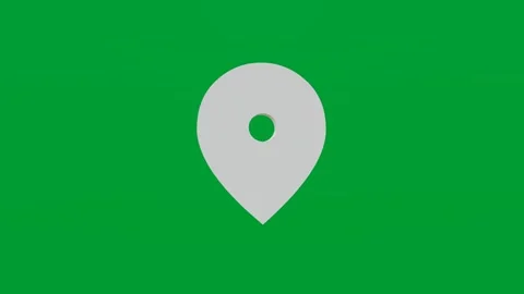 3D render of location mark icon on chroma key green screen background Stock Footage 335459253
