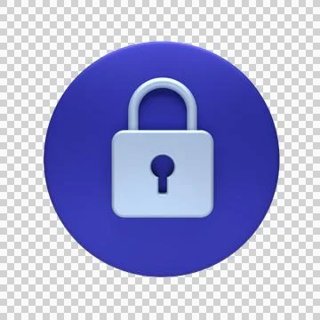 3d render Lock icon high resolution. 3d render icon. Foto stock