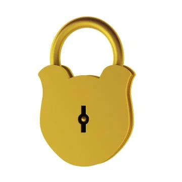 3d render of lock Stock Illustration