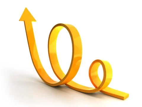 3d render of loop arrow Stock Illustration