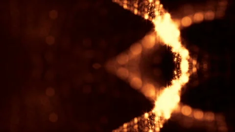 3d render of loop sci-fi animation with glow particles form rolling structures Stock Footage 95842235